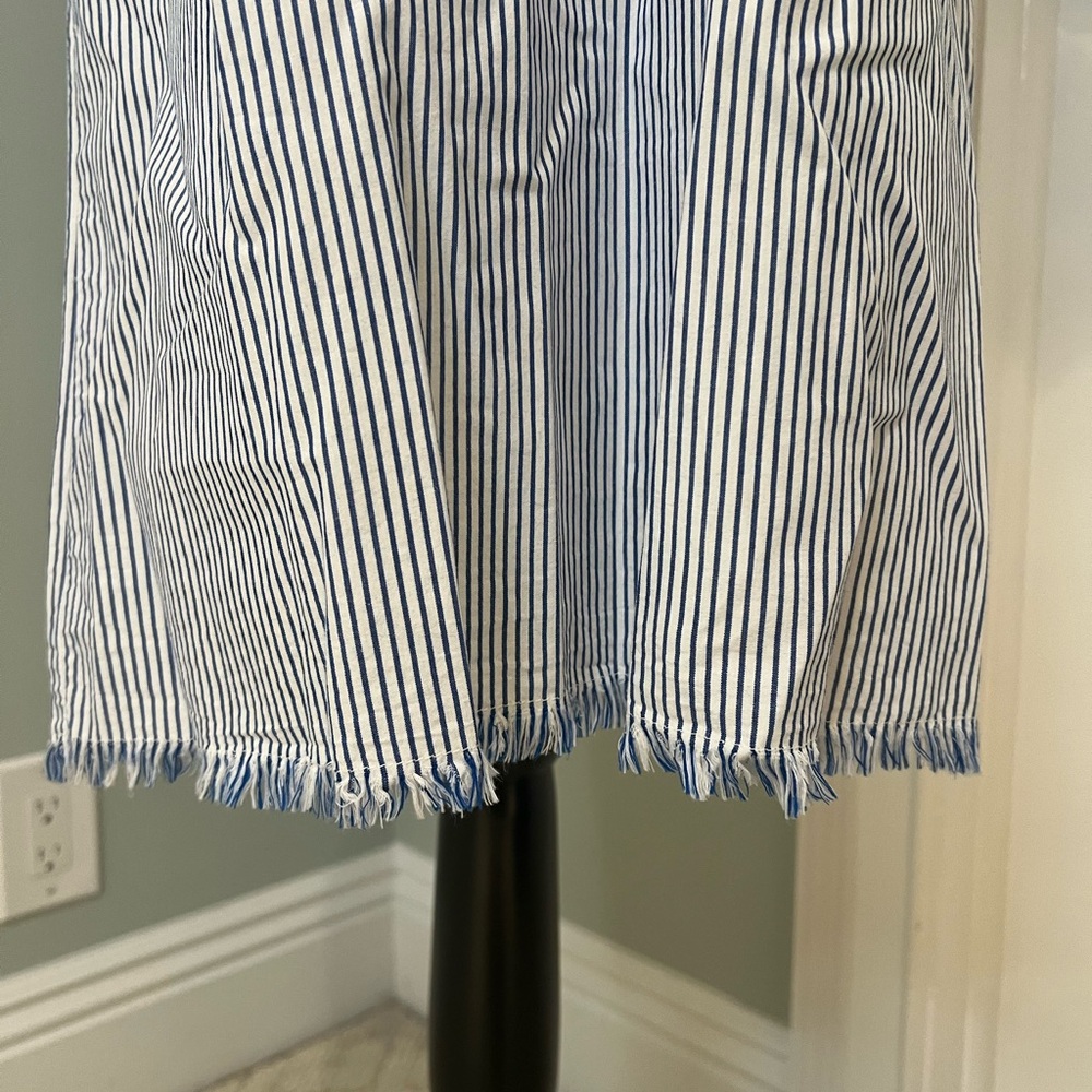 Beach lunch lounge cotton blue/white striped dress | size S | Never Worn - Picture 9 of 11
